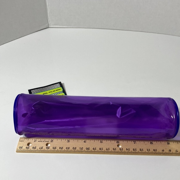 3 Purple Makeup Bag Pencil Zipper Organizer Tube - Picture 5 of 8